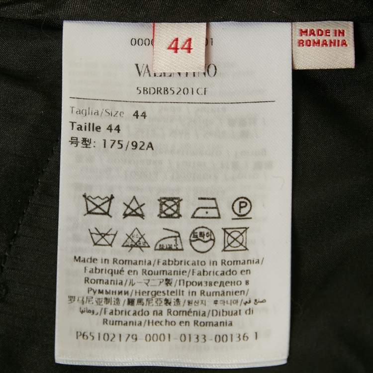 Pre Owned Valentino Black Wool Blend Formal Trousers M