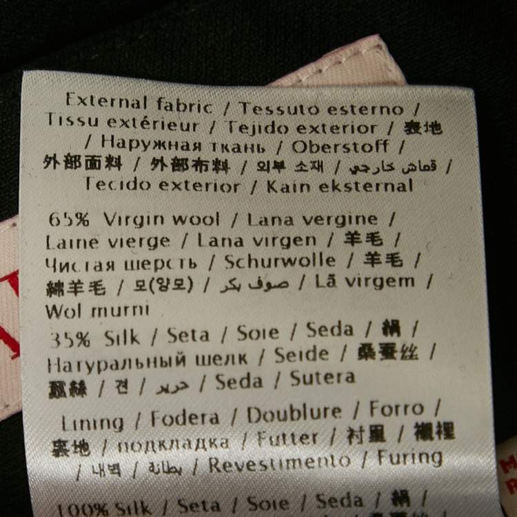 Pre Owned Valentino Black Wool Blend Formal Trousers M