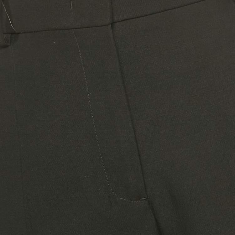 Pre Owned Valentino Black Wool Blend Formal Trousers M