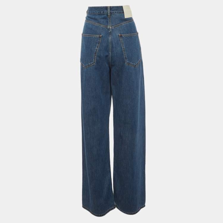 مملوكة مسبقًا Valentino Blue Denim Straight Fit Jeans M/Waist 30"