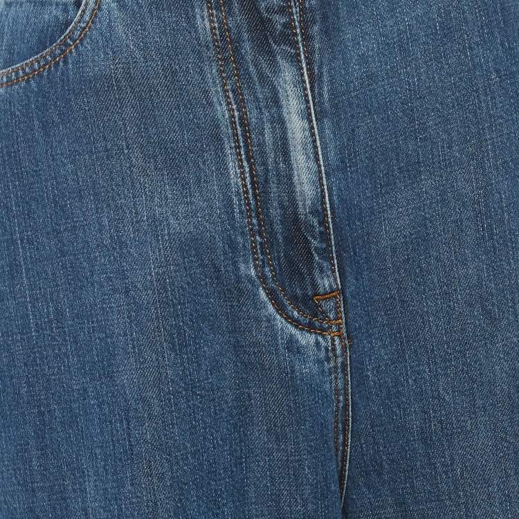 مملوكة مسبقًا Valentino Blue Denim Straight Fit Jeans M/Waist 30"