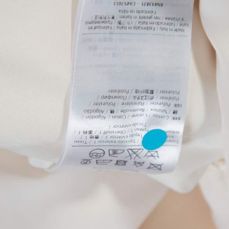 مملوكة مسبقًا Valentino Cream and White Guipure Lace Cape Jacket M