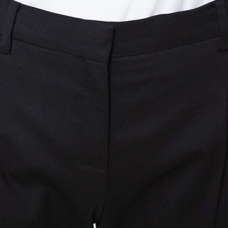 Pre Owned Valentino Black Wool Tailored Pants S
