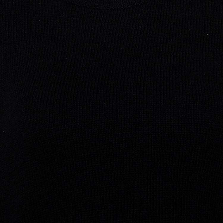 Pre Owned Valentino Black Wool Knit Open Side Vest S