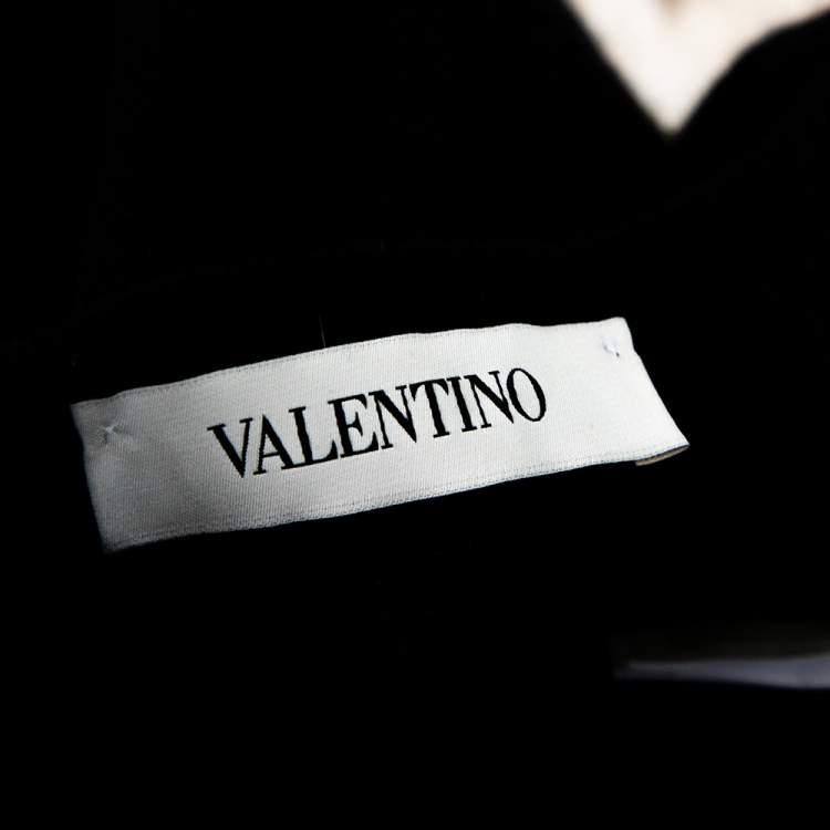 Pre Owned Valentino Black Wool Knit Open Side Vest S