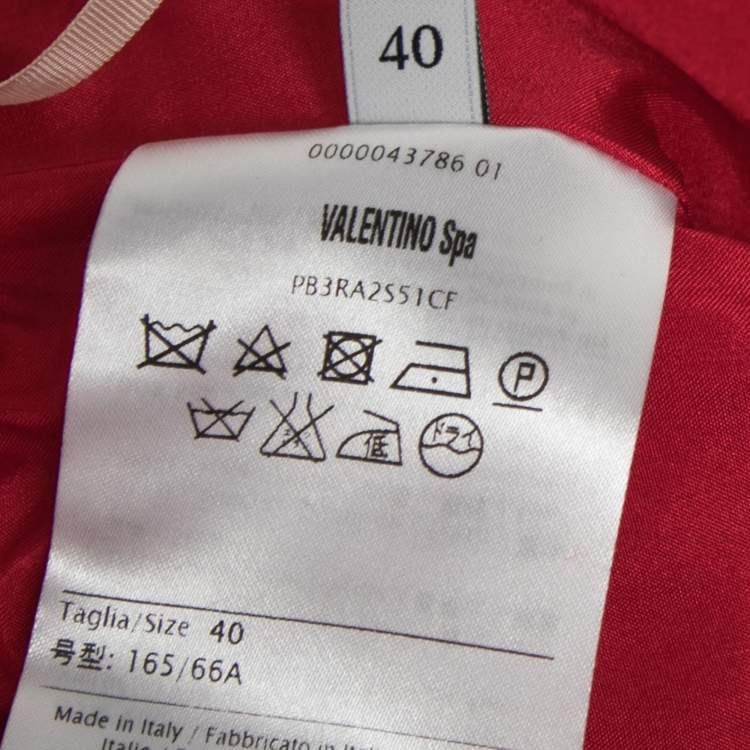 Pre Owned Valentino Red Wool & Silk Pintucked Shorts S