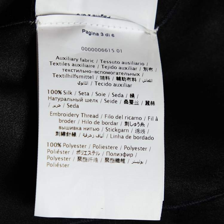 Pre Owned Valentino Black Mink Fur Butterfly Embellished Coat S