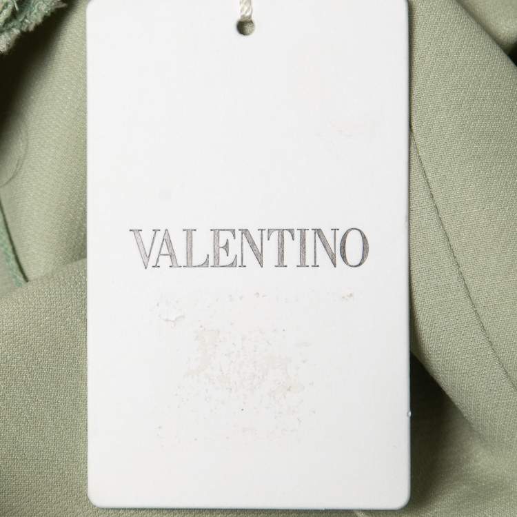 Pre Owned Valentino Light Green Wool and Silk Shorts M