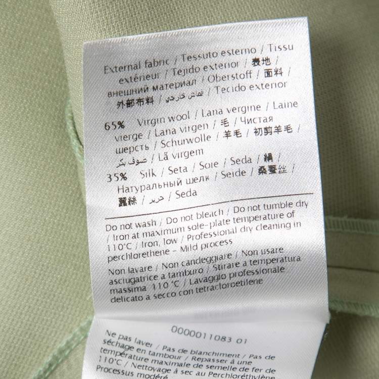 Pre Owned Valentino Light Green Wool and Silk Shorts M