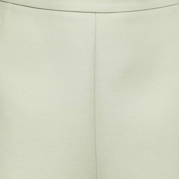 Pre Owned Valentino Light Green Wool and Silk Shorts M