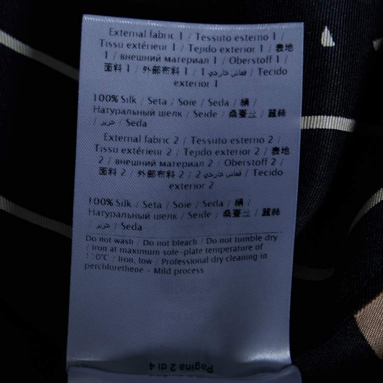 Pre Owned Valentino Black Panther Printed Silk Button Front Pajama Shirt L