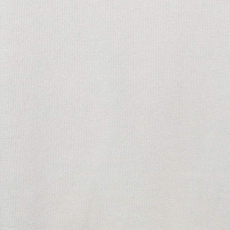 Pre Owned Valentino Cream Silk & Cotton Knit Lace Trim Jumper S