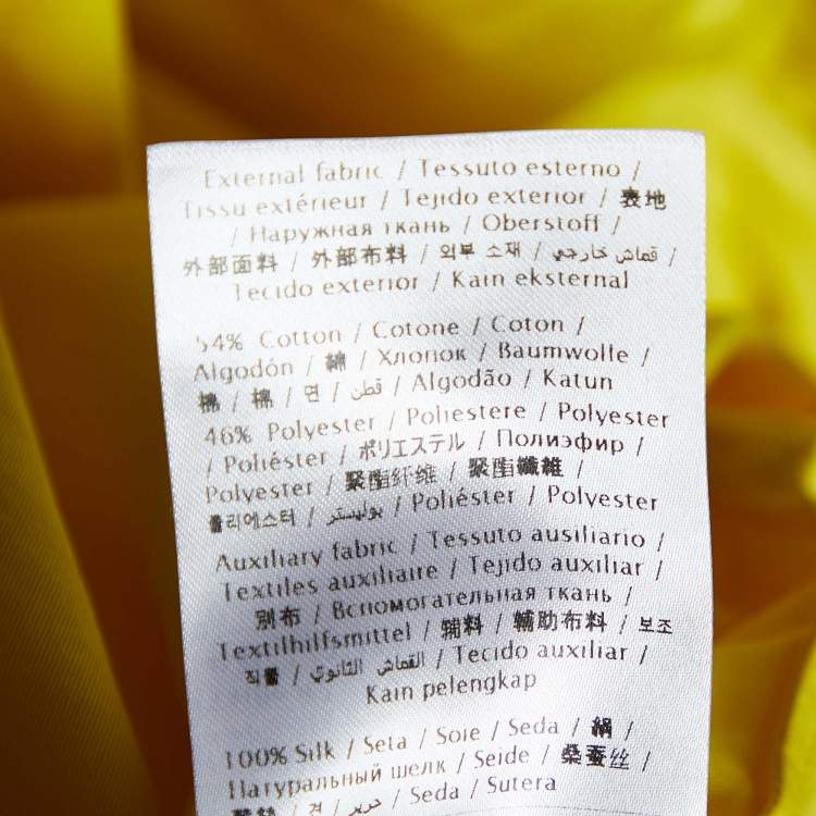 Pre Owned Valentino Yellow Faille Open Back Maxi Dress M