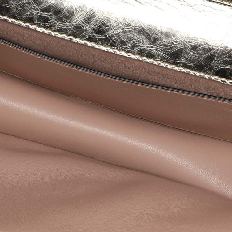 Pre Owned Valentino Gold Leather Loco Shoulder Bag