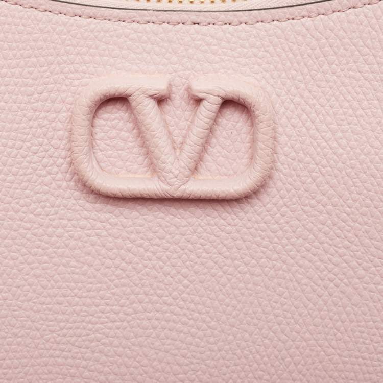 Pre Owned Valentino Lilac Leather Mini VLogo Hobo