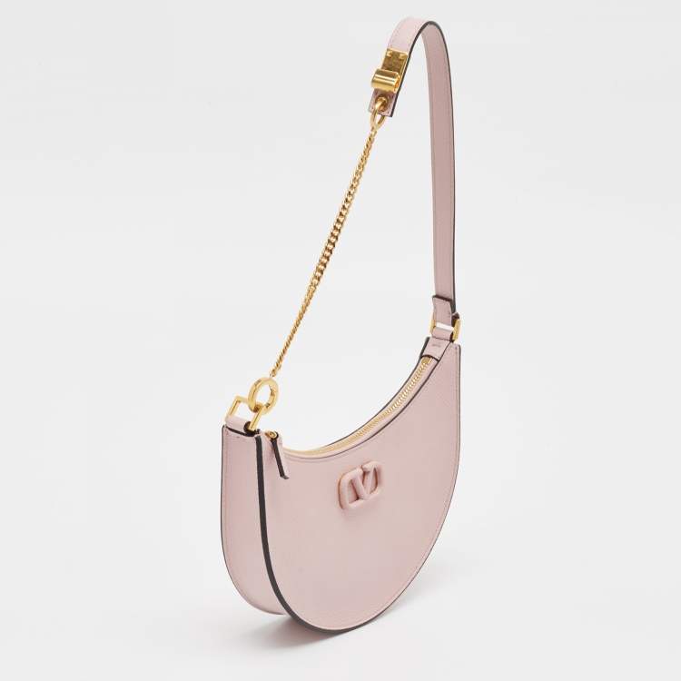 Pre Owned Valentino Lilac Leather Mini VLogo Hobo