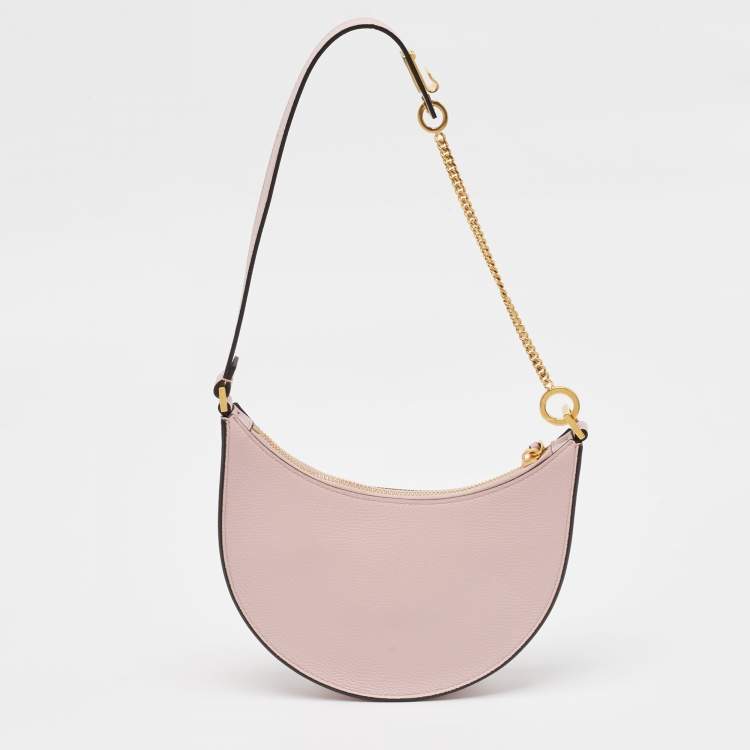 Pre Owned Valentino Lilac Leather Mini VLogo Hobo