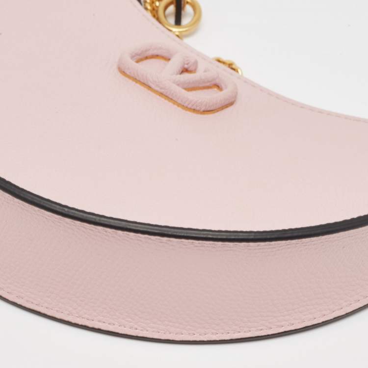 Pre Owned Valentino Lilac Leather Mini VLogo Hobo