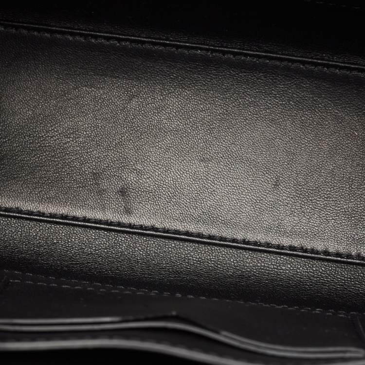 Pre Owned Valentino Black Leather Small One Stud Top Handle Bag