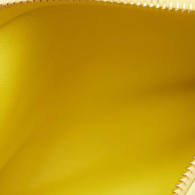 Pre Owned Valentino Yellow Woven Leather Allknots Shopper Tote
