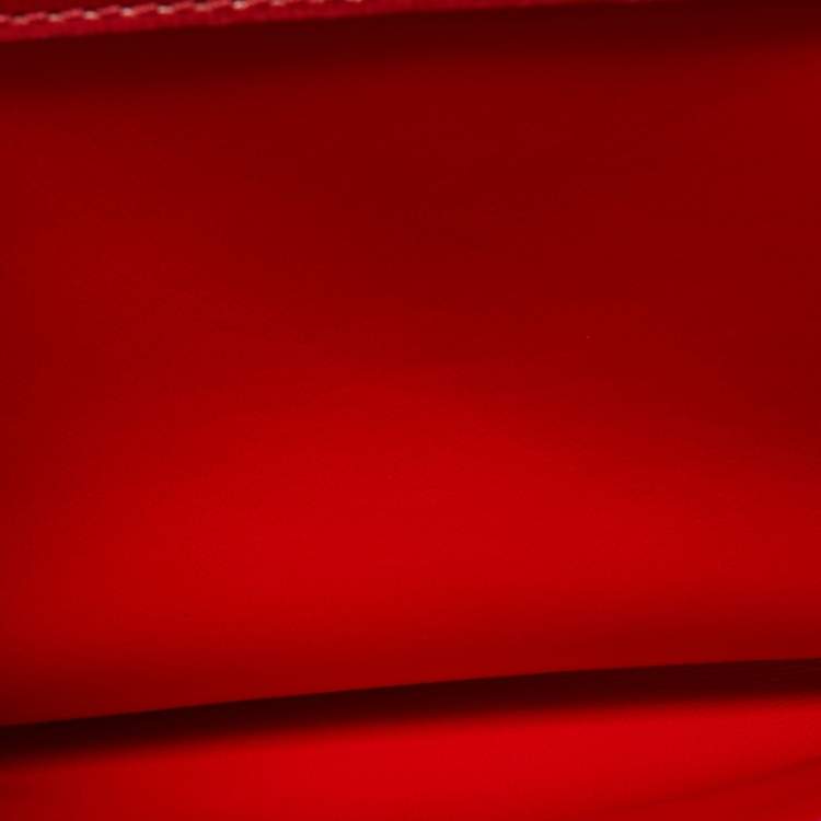 Pre Owned Valentino Red Leather Medium VLogo Stud Alcove Tote