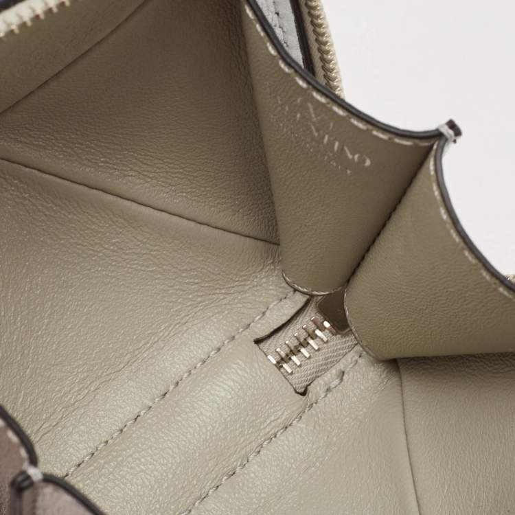 مملوكة مسبقًا Valentino Silver Leather Zip Coin Purse