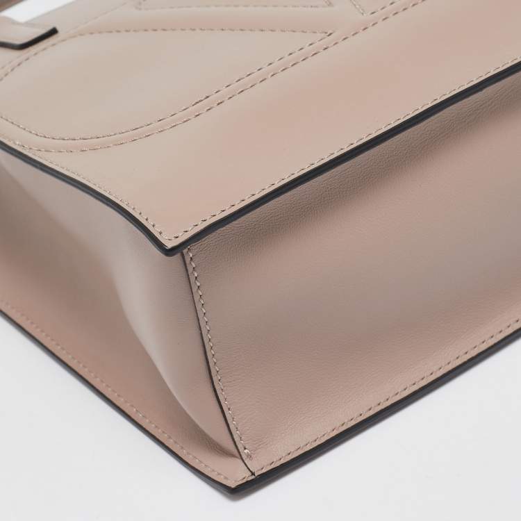 Pre Owned Valentino Dusty Pink Leather Small VLogo Walk Tote