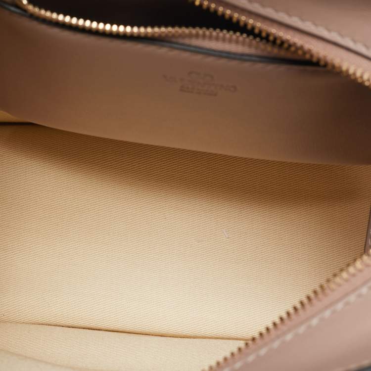 Pre Owned Valentino Dusty Pink Leather Small VLogo Walk Tote