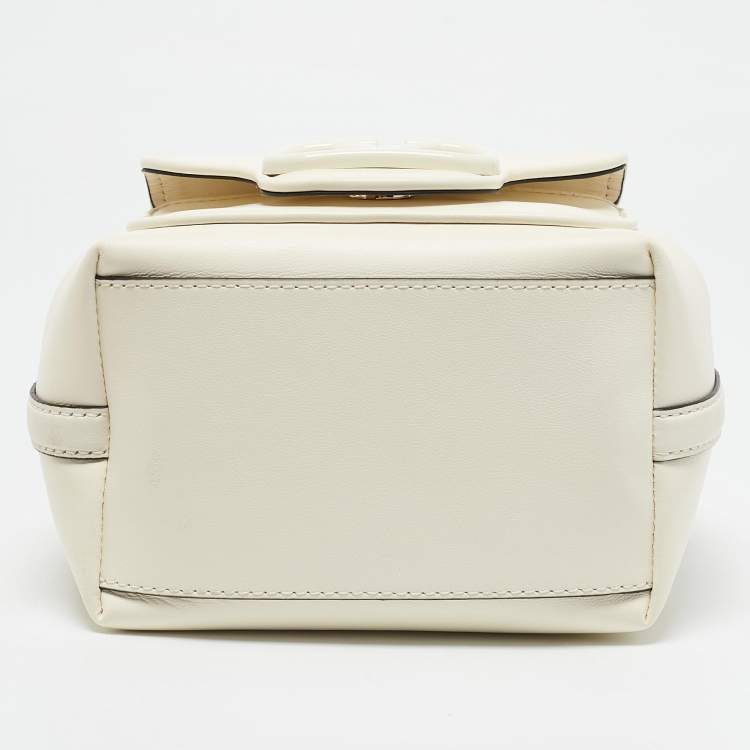 Pre Owned Valentino Cream Leathert Loco Bucket Bag