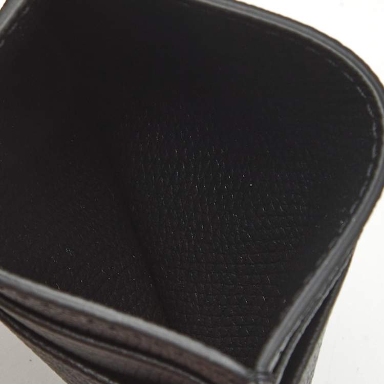 Pre Owned Valentino Black Leather VLogo Card Holder