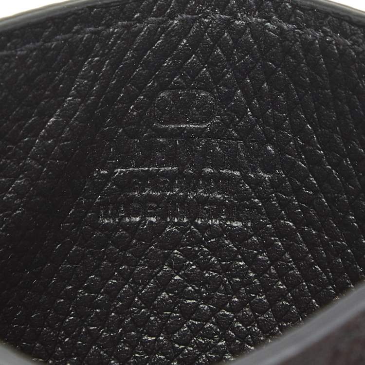 Pre Owned Valentino Black Leather VLogo Card Holder
