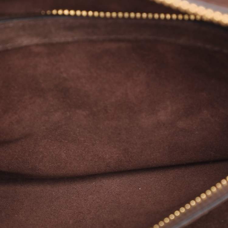 Pre Owned Valentino Brown Leather Medium One Stud Tote