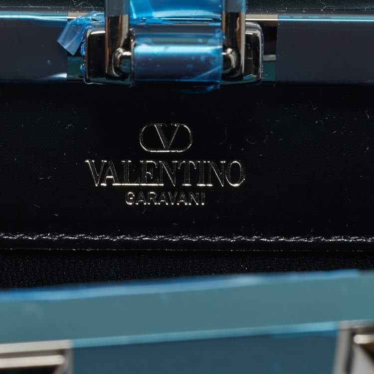 Pre Owned Valentino Black Leather Rockstud Clutch