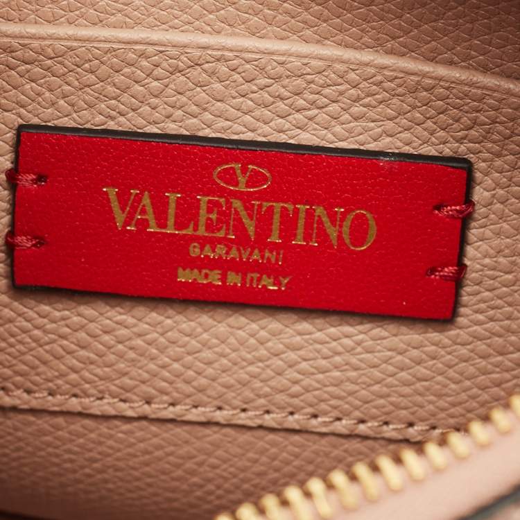 Pre Owned Valentino Beige Leather Mini VLogo Hobo
