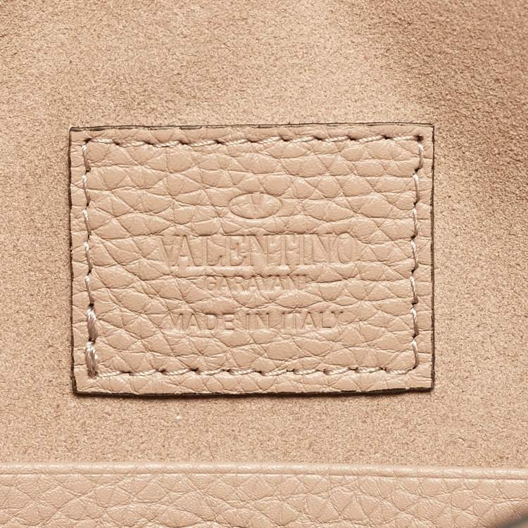 Pre Owned Valentino Dusty Pink Leather Rockstud Envelope Pouch