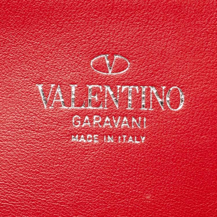Pre Owned Valentino 08 San Gallo Edition Atelier Medium Natural/Red Canvas Tote