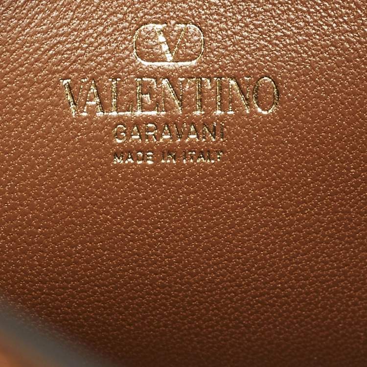 مملوكة مسبقًا Valentino VLogo Brown Leather Bucket Bag