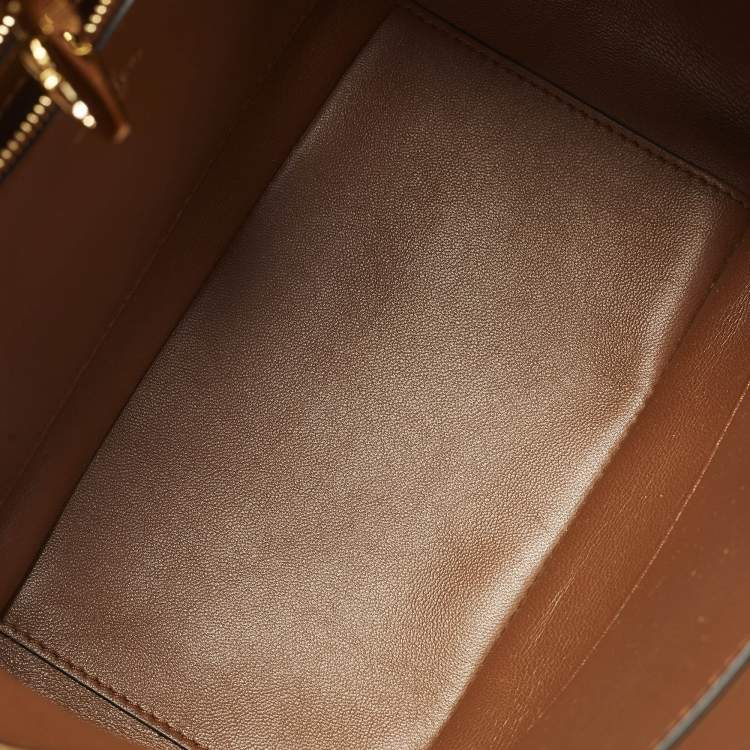 مملوكة مسبقًا Valentino VLogo Brown Leather Bucket Bag