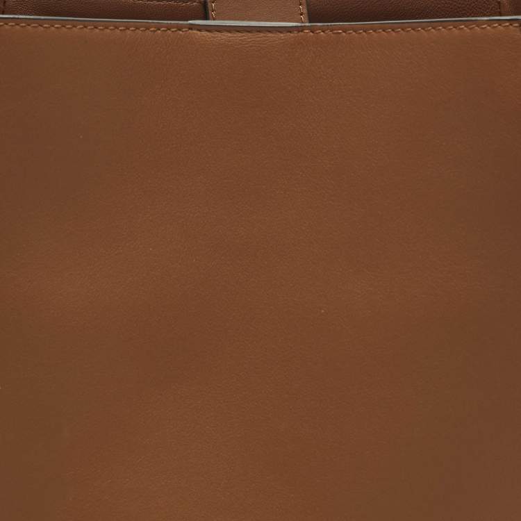مملوكة مسبقًا Valentino VLogo Brown Leather Bucket Bag