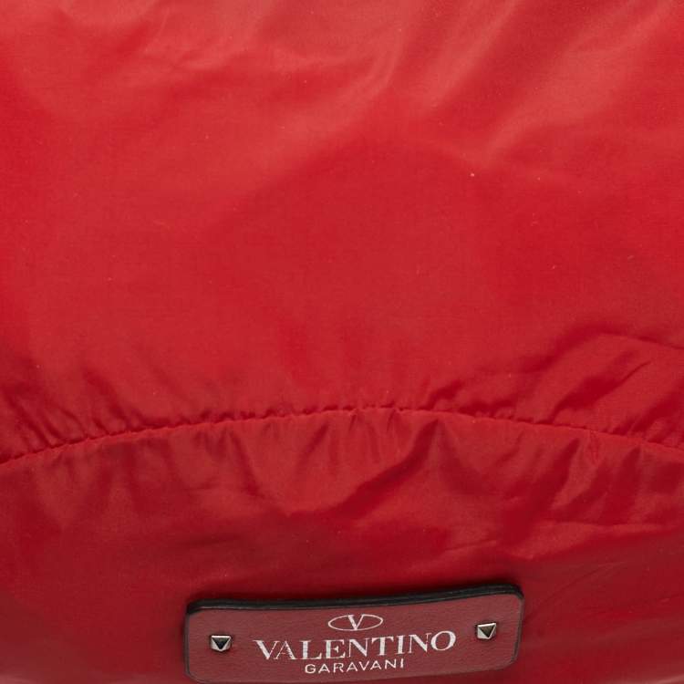 Pre Owned Valentino Red Nylon Belt Bag