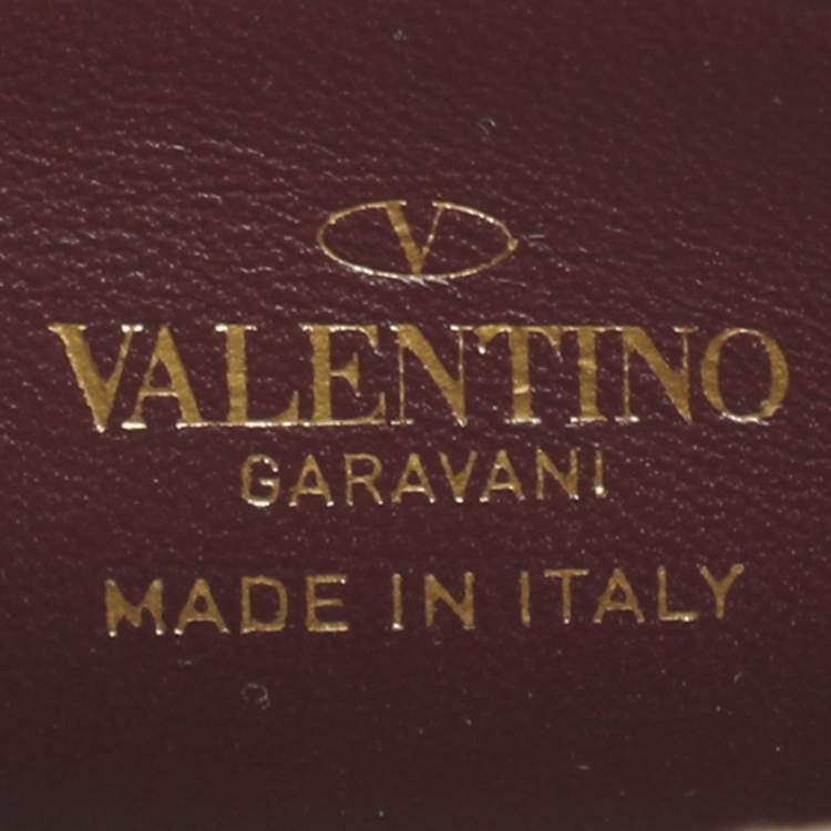 مملوكة مسبقًا Valentino VLogo Mini Burgundy Leather Tote