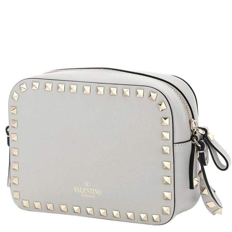 valentino grey studded bag