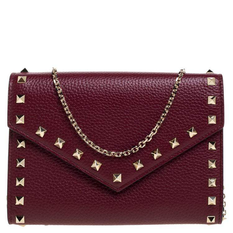 Valentino Red Rockstud Wristlet Clutch – The Closet