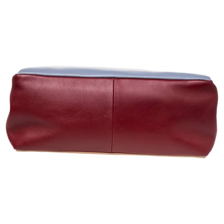 مملوكة مسبقًا Valentino Multicolor Leather And Calf Hair Glam Lock Top Handle Bag