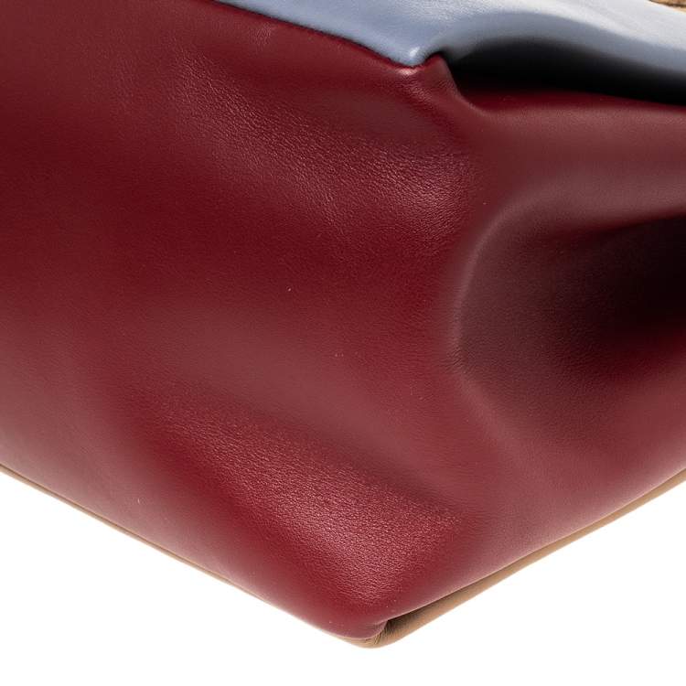 مملوكة مسبقًا Valentino Multicolor Leather And Calf Hair Glam Lock Top Handle Bag