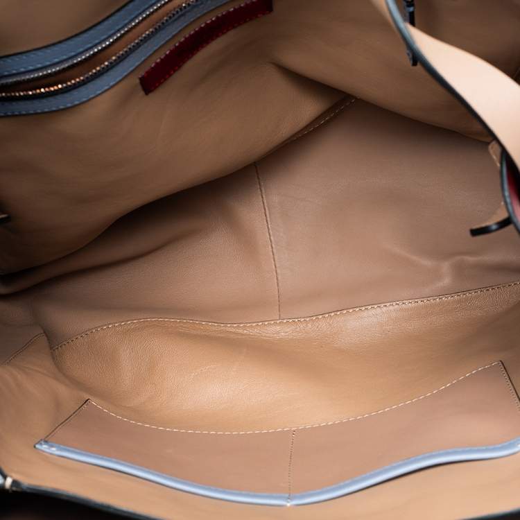 مملوكة مسبقًا Valentino Multicolor Leather And Calf Hair Glam Lock Top Handle Bag