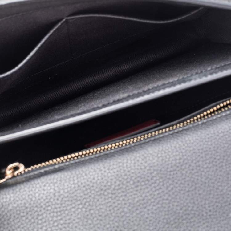 Pre Owned Valentino Black Leather Uptown Shoulder Bag