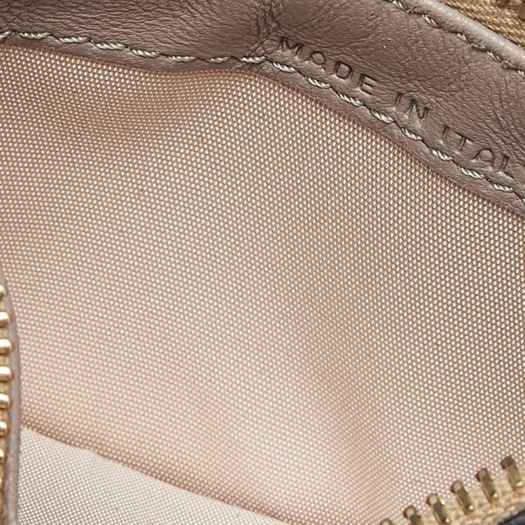 Pre Owned Valentino Light Gold Leather Rockstud Zip Card Holder 