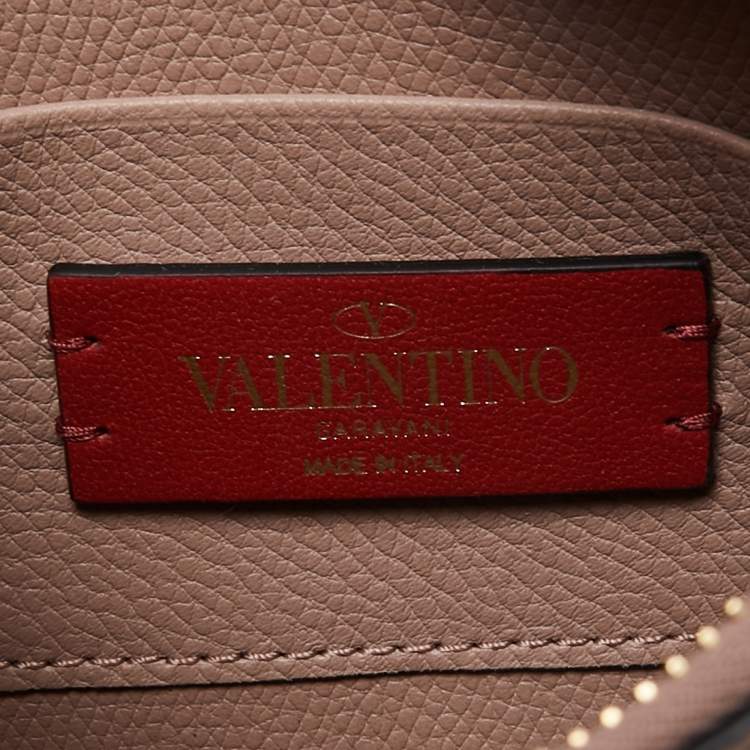 Pre Owned Valentino Dusty Pink Leather Mini VLogo Hobo