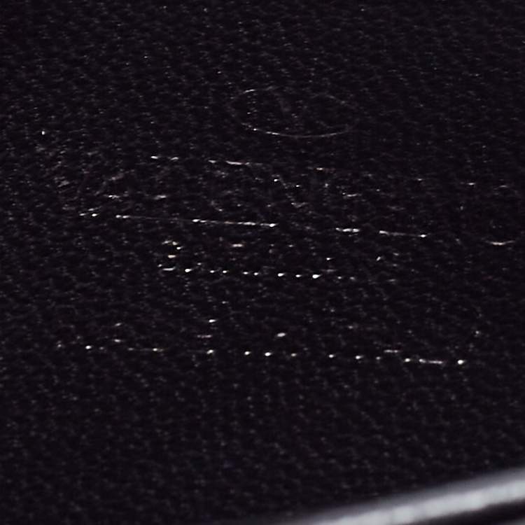 Pre Owned Valentino Black Leather Rockstud Wallet On Strap